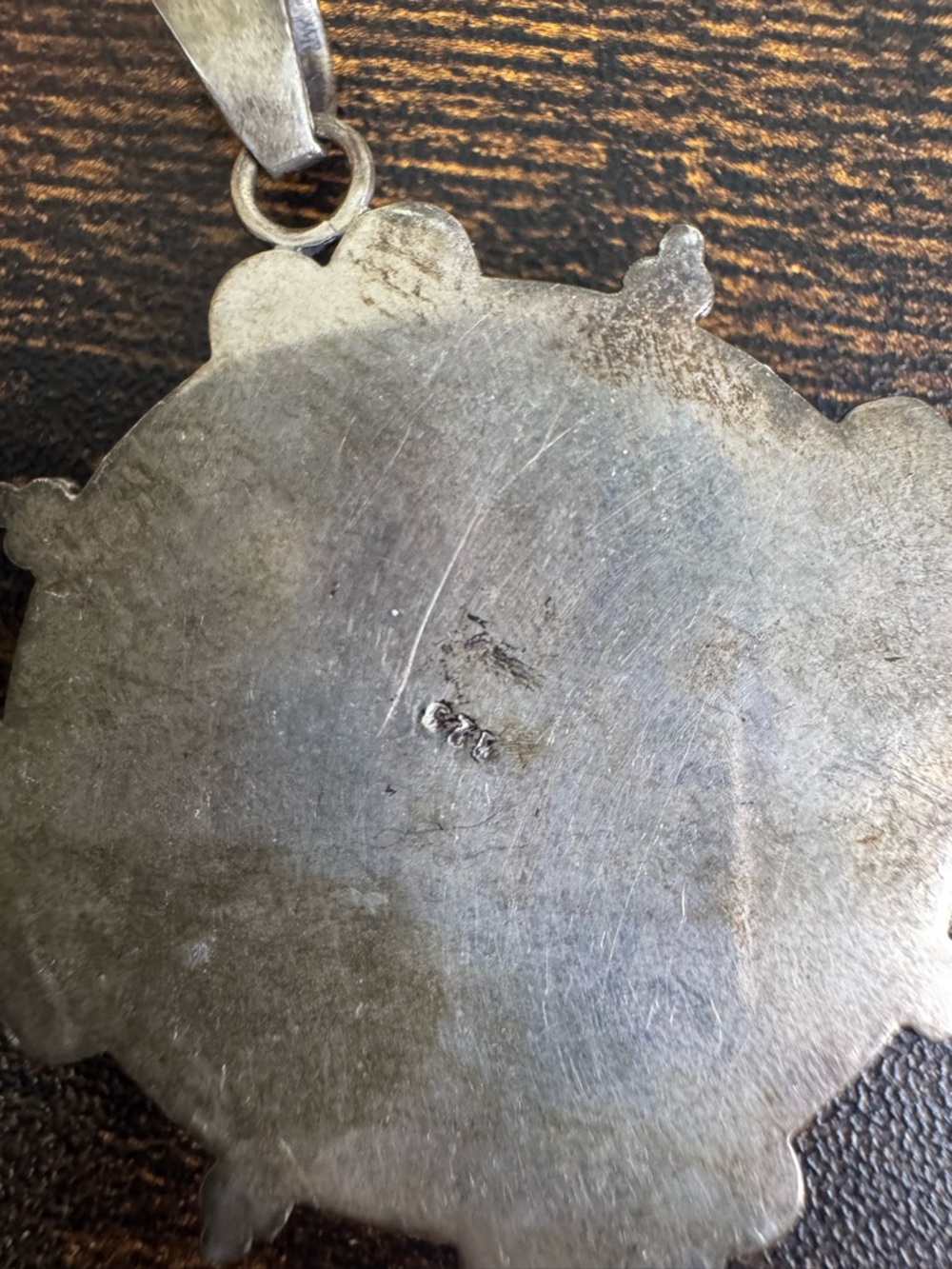 Green Moss Agate Round Pendant Sterling Silver 925 - Picture 3 of 9